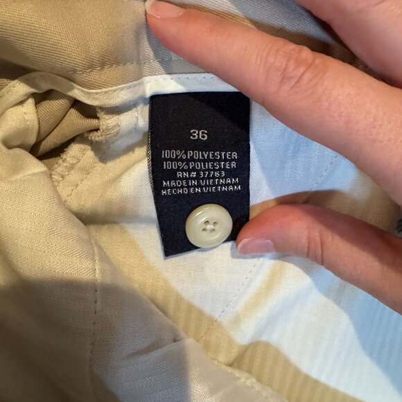 PGA Tour Men’s Golf Shorts Beige Flat Front Size 36W Performance - Picture 5 of 6